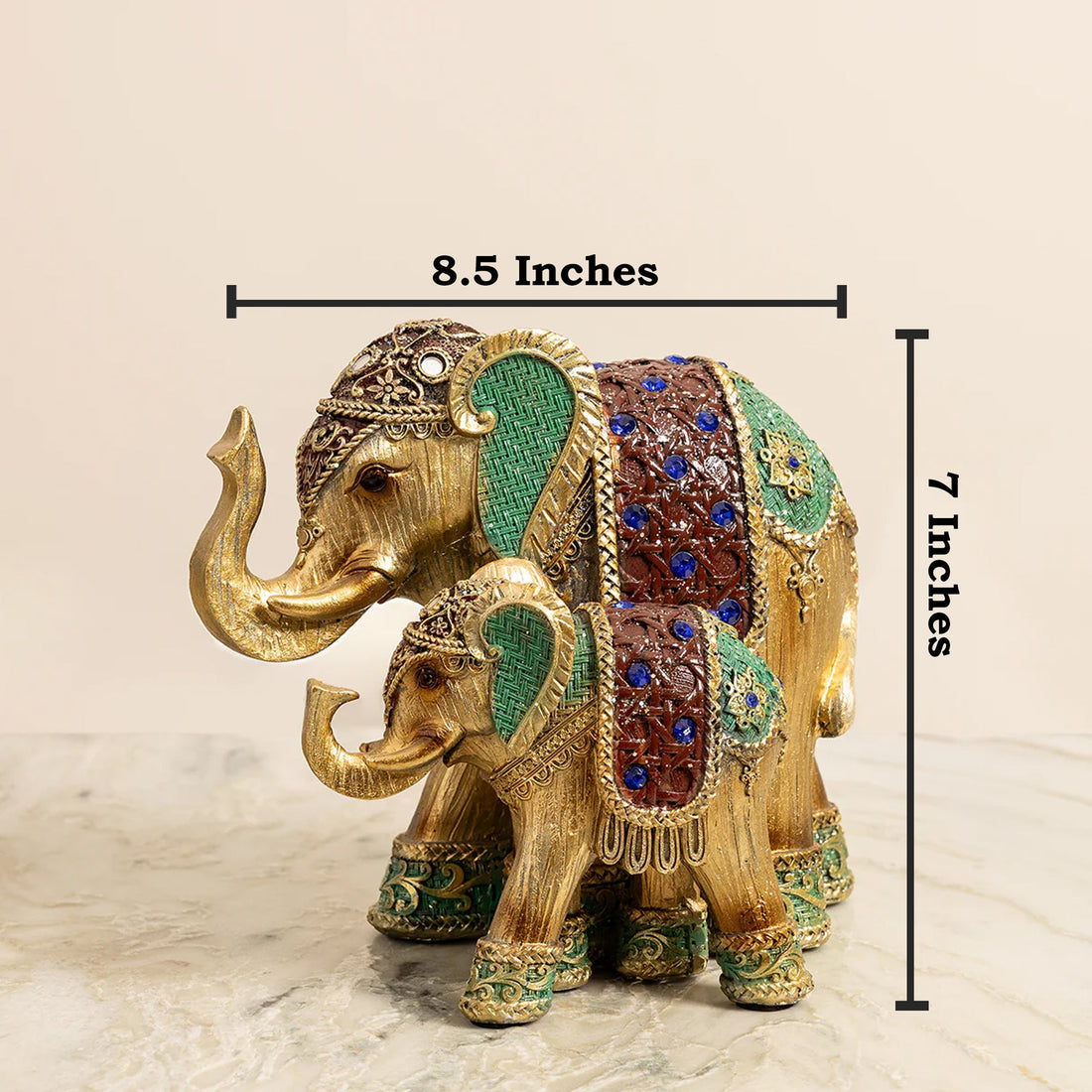 Dynastic Elephant Table Decoration Showpiece for Home Décor