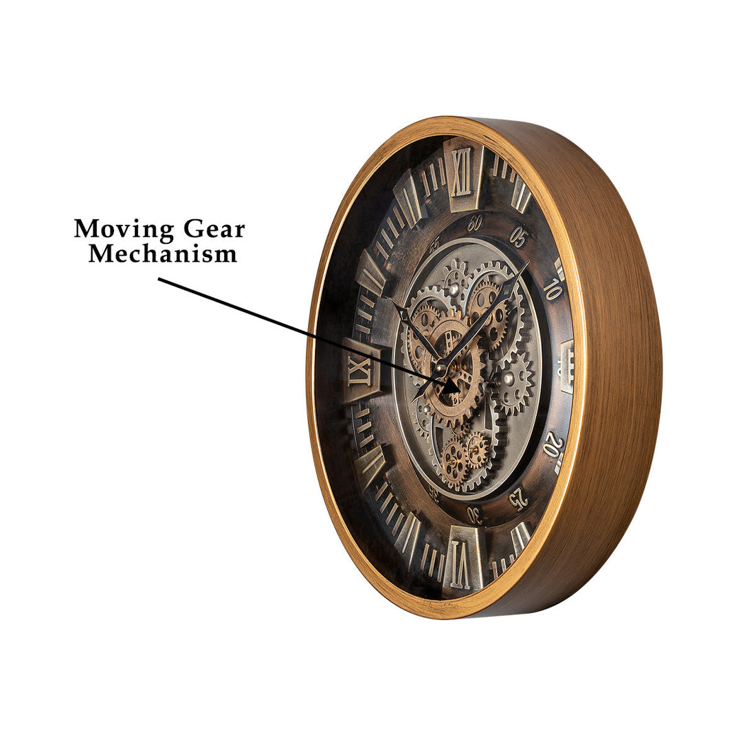 Svelte Seconds Luxury Designer Wall Clock For Living Room With Moving Gear Mechanism Buy Wall Clock Online (Steel Body)