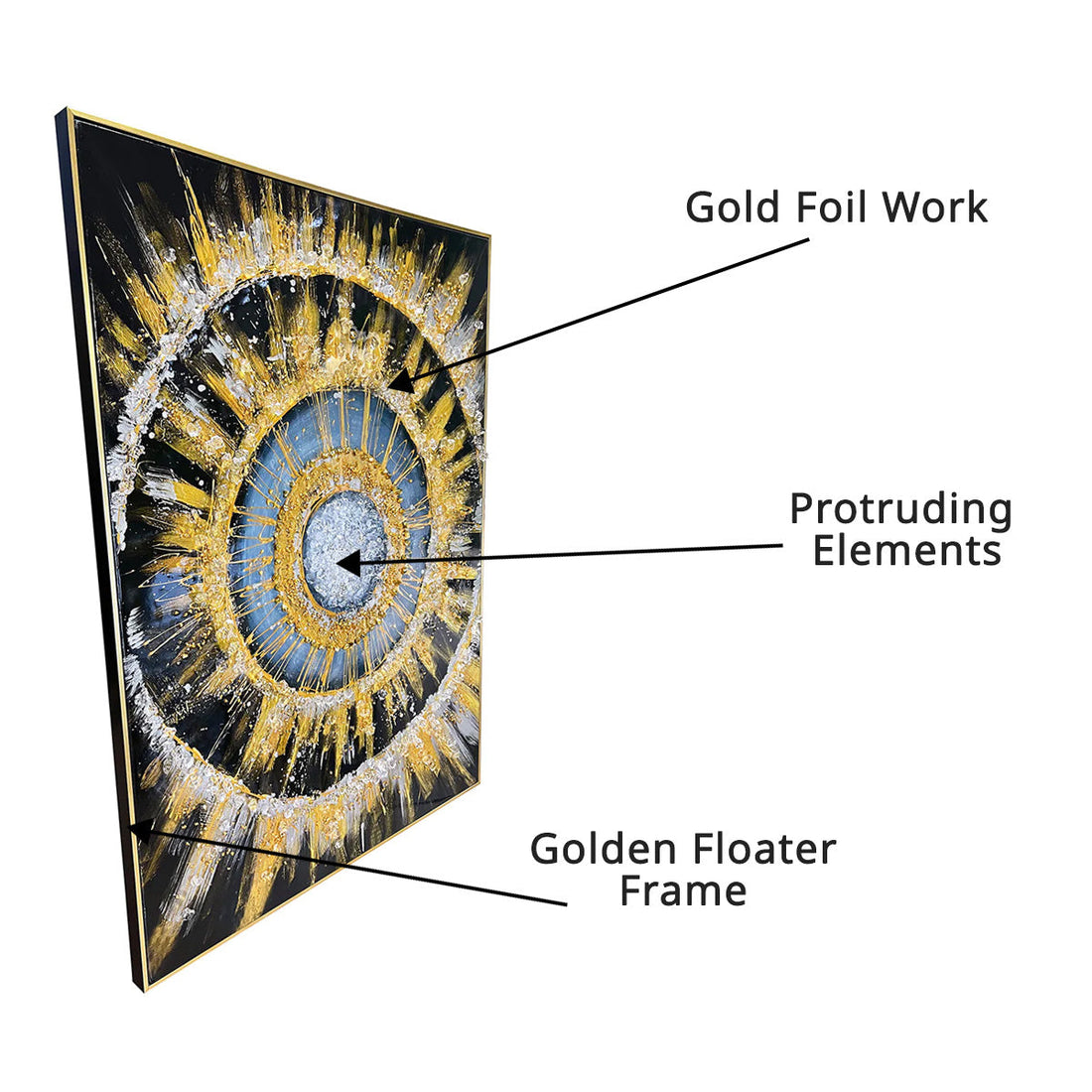 Enigmatic Brilliance Resin Art Wall Painting