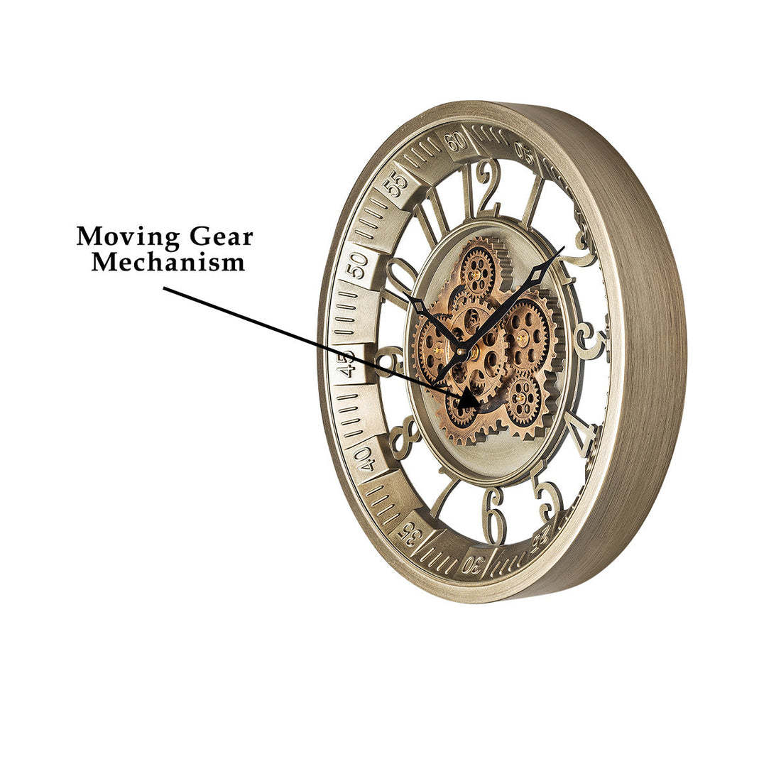 Epoch Elegance Luxury Designer Watches Wall Clock Online With Moving Gear Mechanism Buy Wall Clock Online (Steel Body)