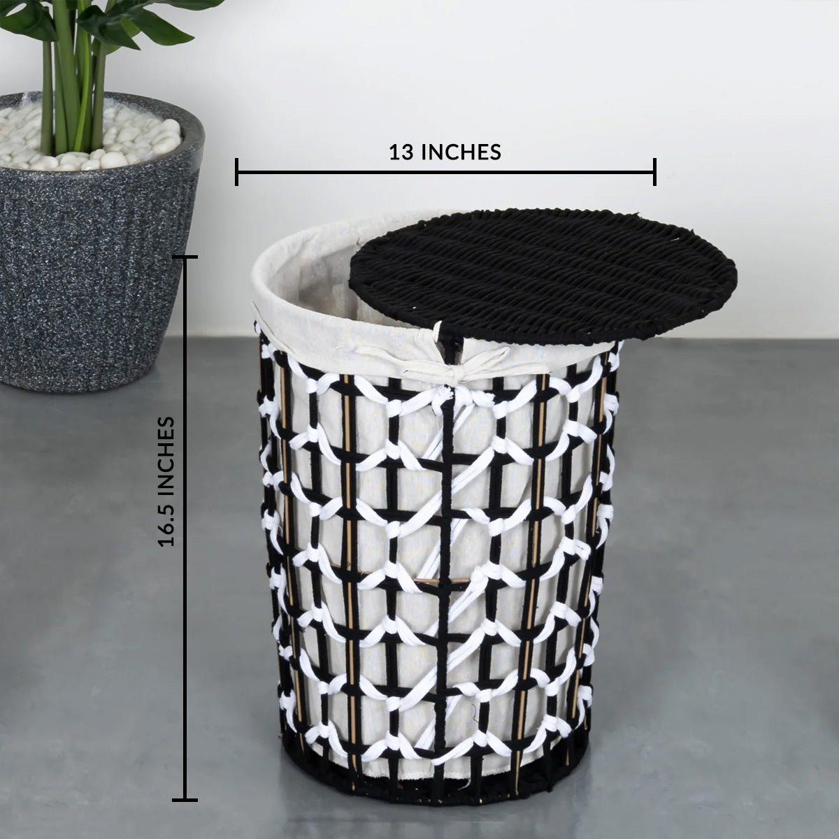 Bright Wash Cylindrical Laundry Basket (SMALL)