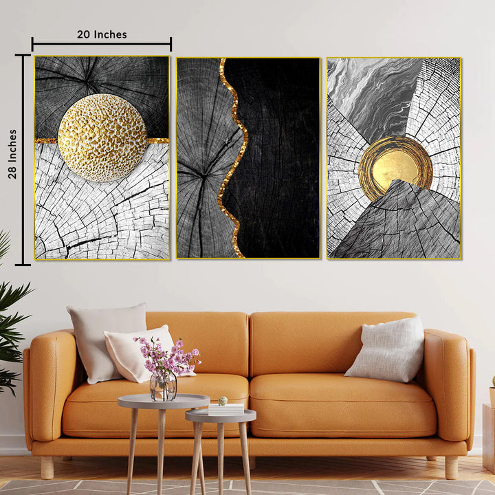 The Urban Traveller Framed Canvas Wall Decor Paintings - Set of 3