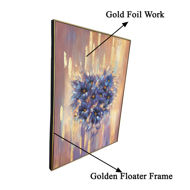 Flower Paradise Nature 100% Wall Decor Paintings for Home & Wall Decoration Items (With Outer Floater Frame) (48 x 36 Inches)