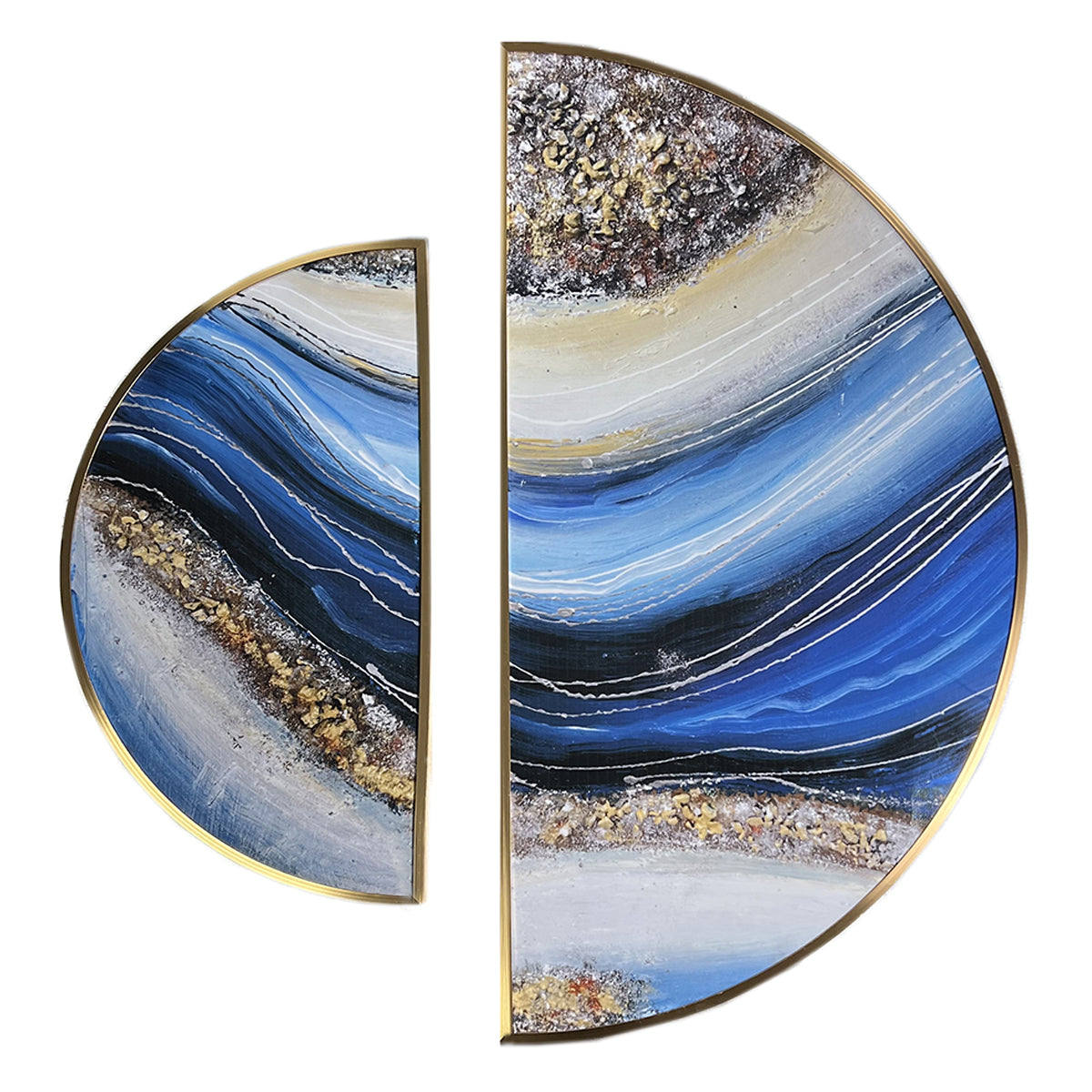 Enchantment Framed Crystal Glass Art Wall Paintings abstract - Set of 2