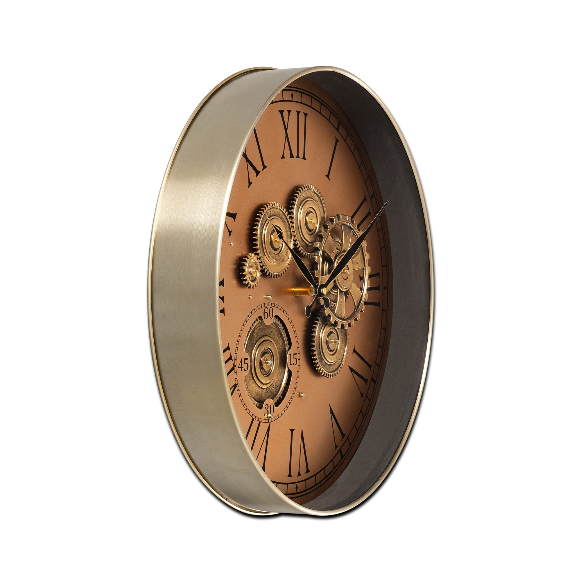 Flux Dial Luxury Designer Wall Clock Online With Moving Gear Mechanism Buy Wall Clock Online (Steel Body)