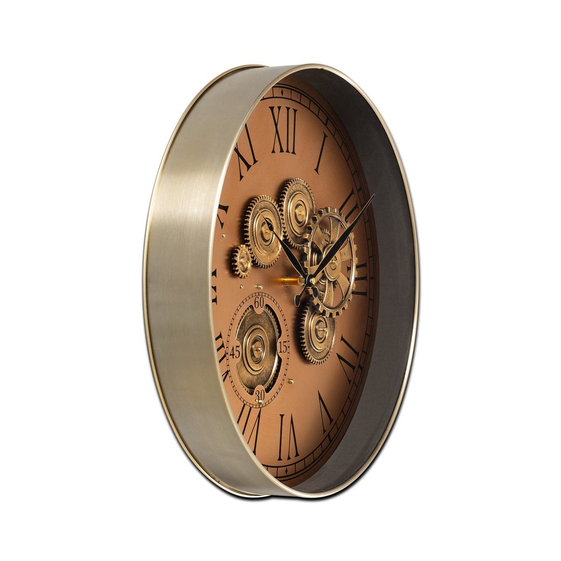 Flux Dial Luxury Designer Wall Clock Online With Moving Gear Mechanism Buy Wall Clock Online (Steel Body)