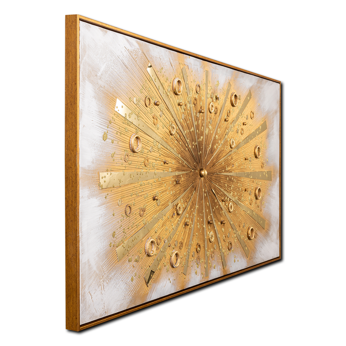 Luminous Fusion Golden Rays 100% Hand Painted Wall Painting for Home & Wall Decor Online Paintings