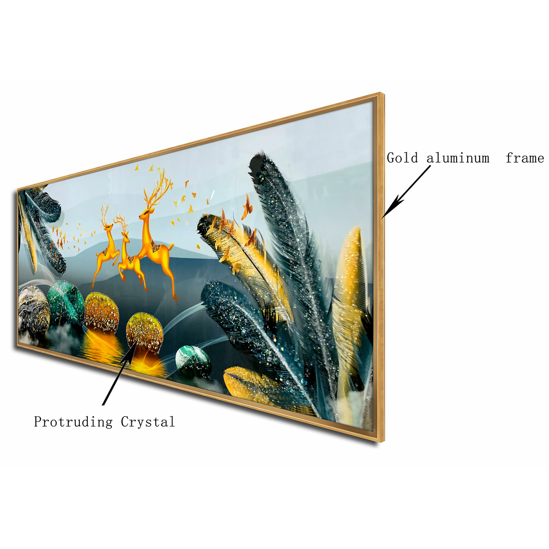 Tranquil Mirage Crystal Glass Nature Painting