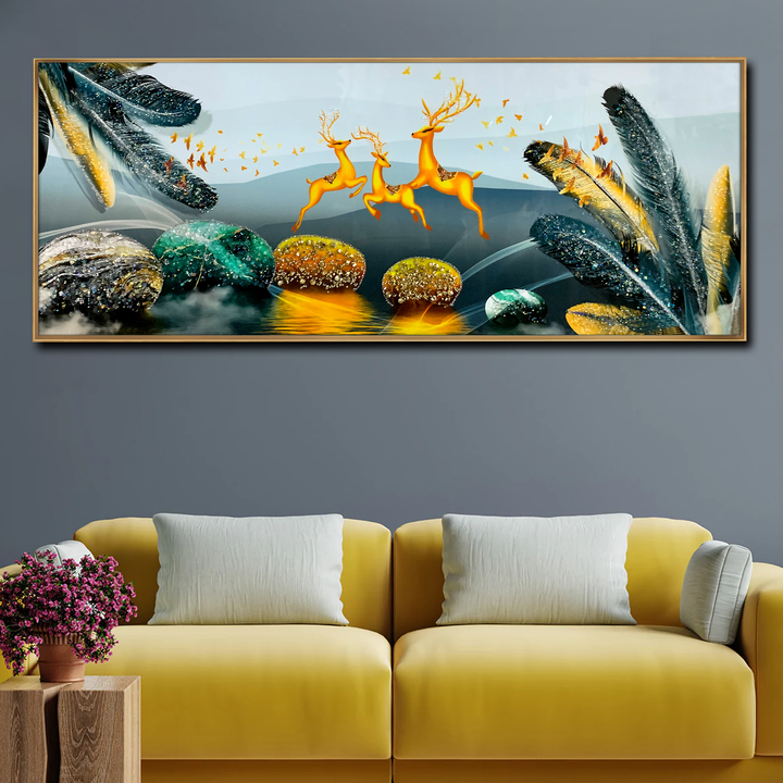 Tranquil Mirage Crystal Glass Nature Painting