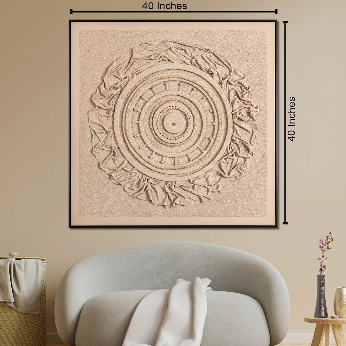 Whispering Meridian Modern Wall Art (40 x 40 Inches)