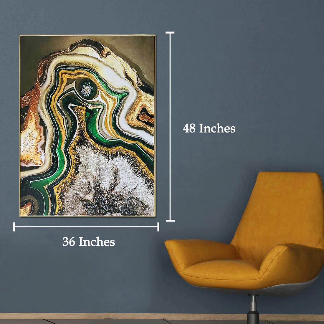 The Relaxing Stardust Resin Art Wall Painting (36 x 48 Inches)