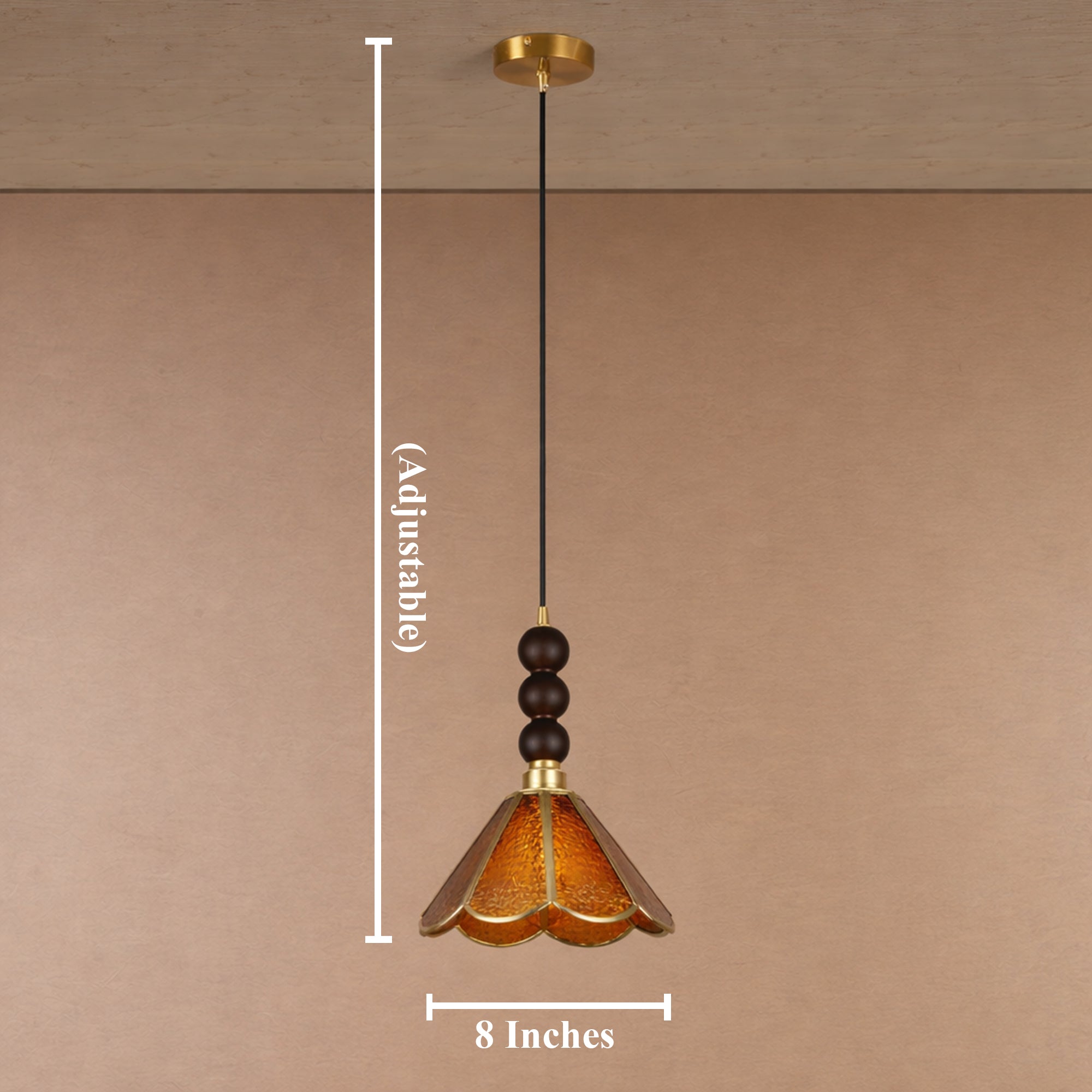 Soft Blossom Pendant Light For Living Room - Brown