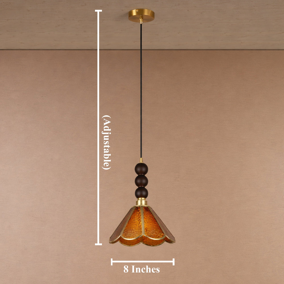 Soft Blossom Pendant Light For Living Room - Brown