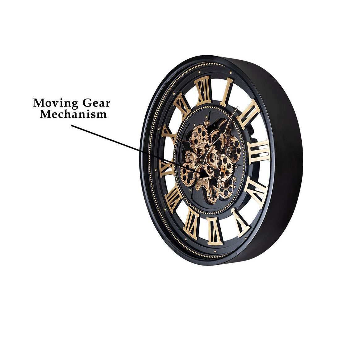 Elegant Eon Luxury Designer Watches  Wall Clock Online With Moving Gear Mechanism Buy Wall Clock Online (Steel Body)