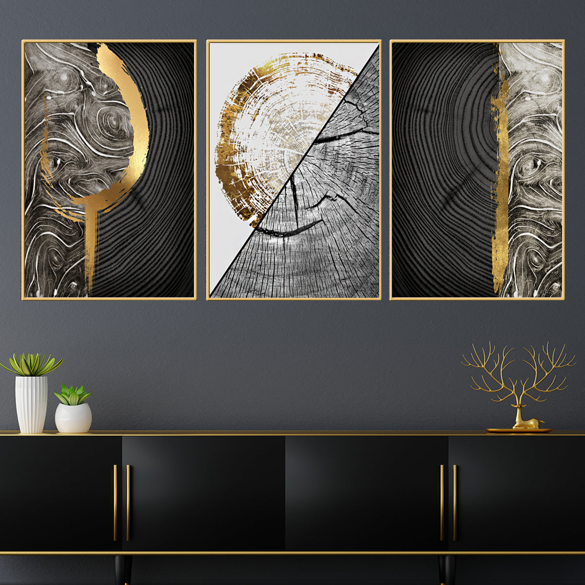 Beaufort Royale Framed Canvas Wall Paintings - Set of 3
