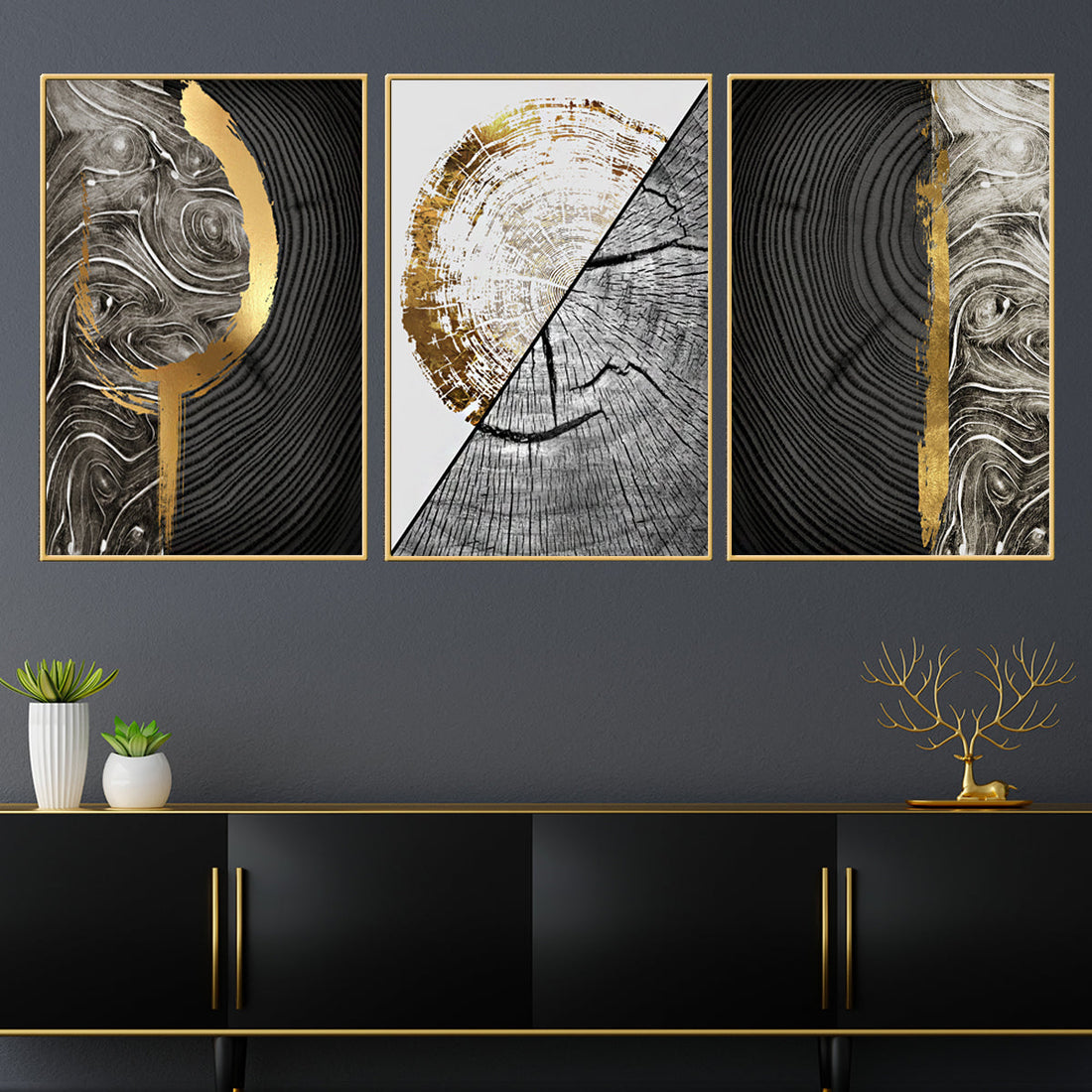 Beaufort Royale Framed Canvas Wall Paintings - Set of 3