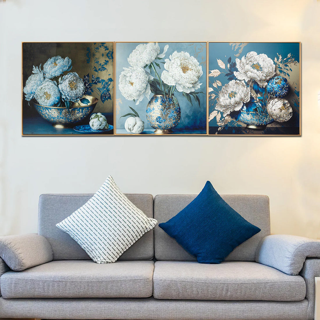 Crystal Petals Glass Painting - Set of 3