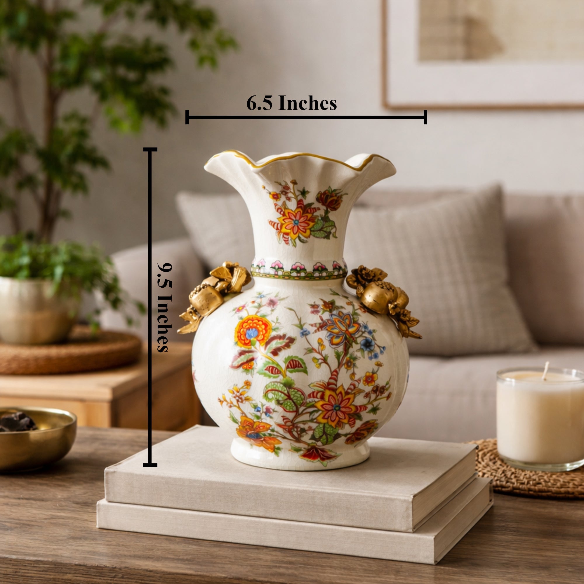 Classic Floral Charm Decorative Vase & Showpiece