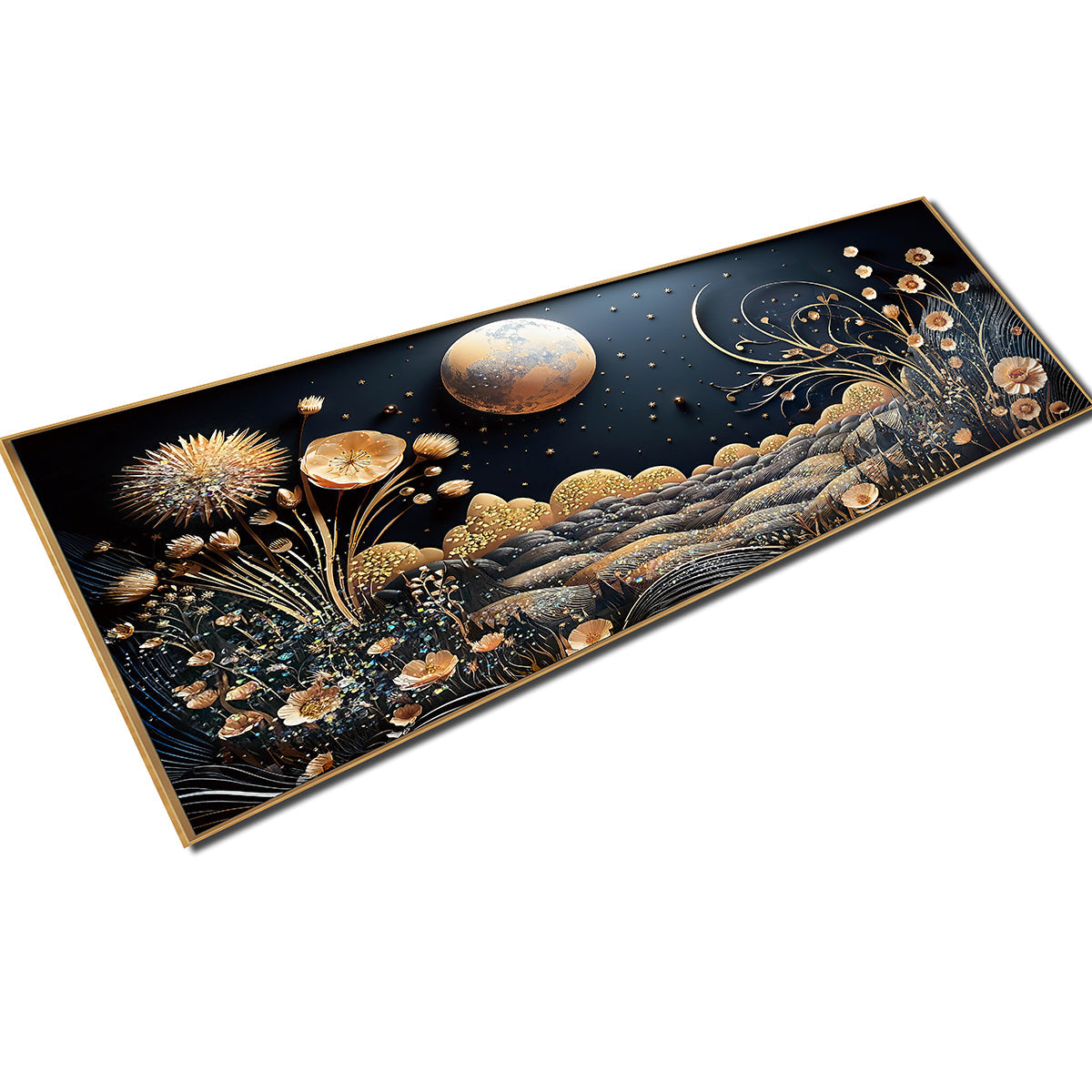 Starry Meadow Glow Crystal Glass Decorative Wall painting Art