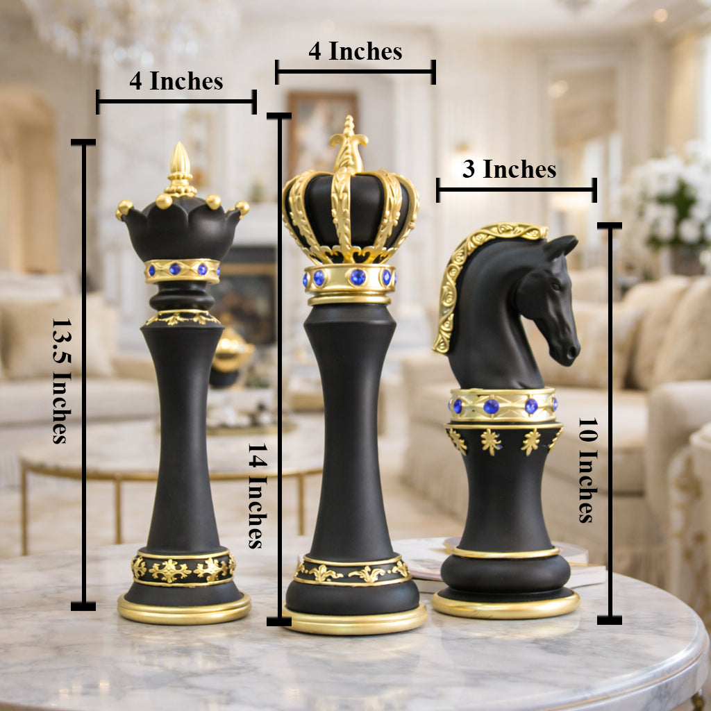 Prestige Chess Home Decoration Showpiece & Items for Room Decoration - Black