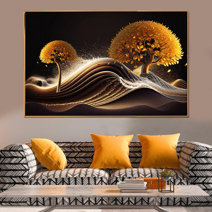 Sands of Golden Trees Canvas Painting for Living Room