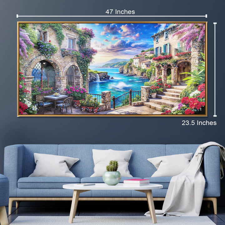 Cottage Steps to Sea Crystal Glass Painting & Wall Decoration Items