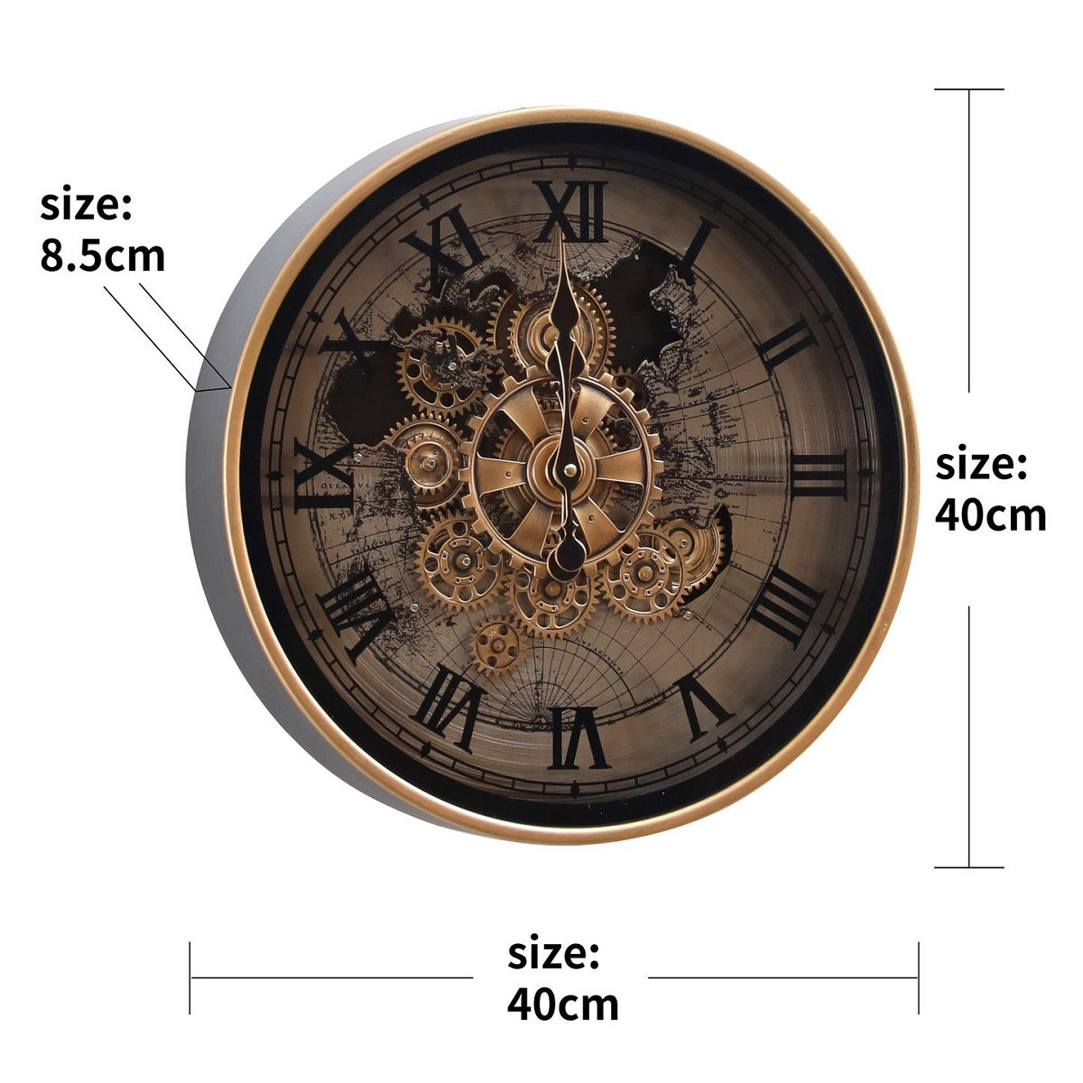 Minute Mate Luxury Designer Wall Clocks for the Home With Moving Gear Mechanism Buy Wall Clock Online (Steel Body)