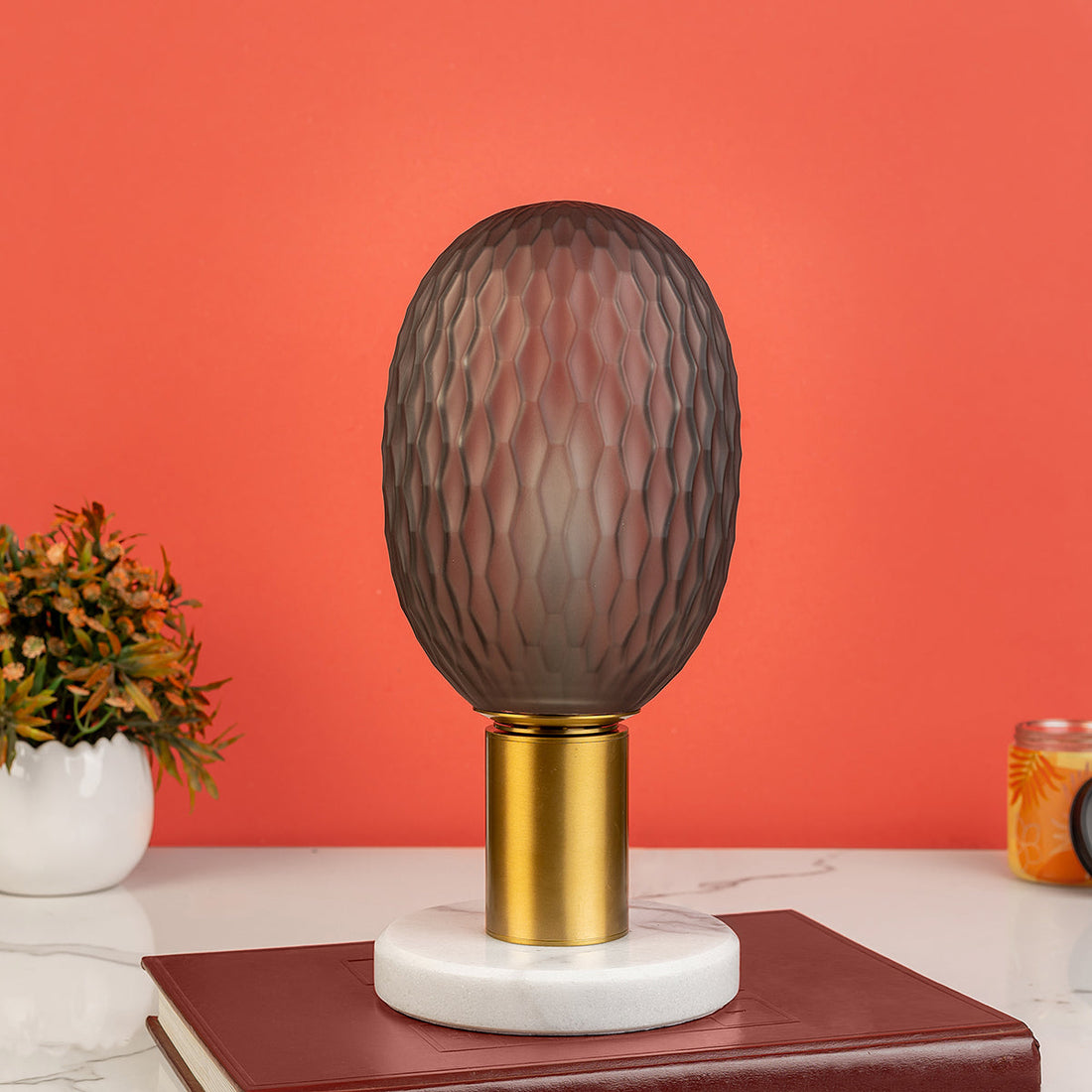 Amaryllis Glass designer Table Lamp for Bedroom