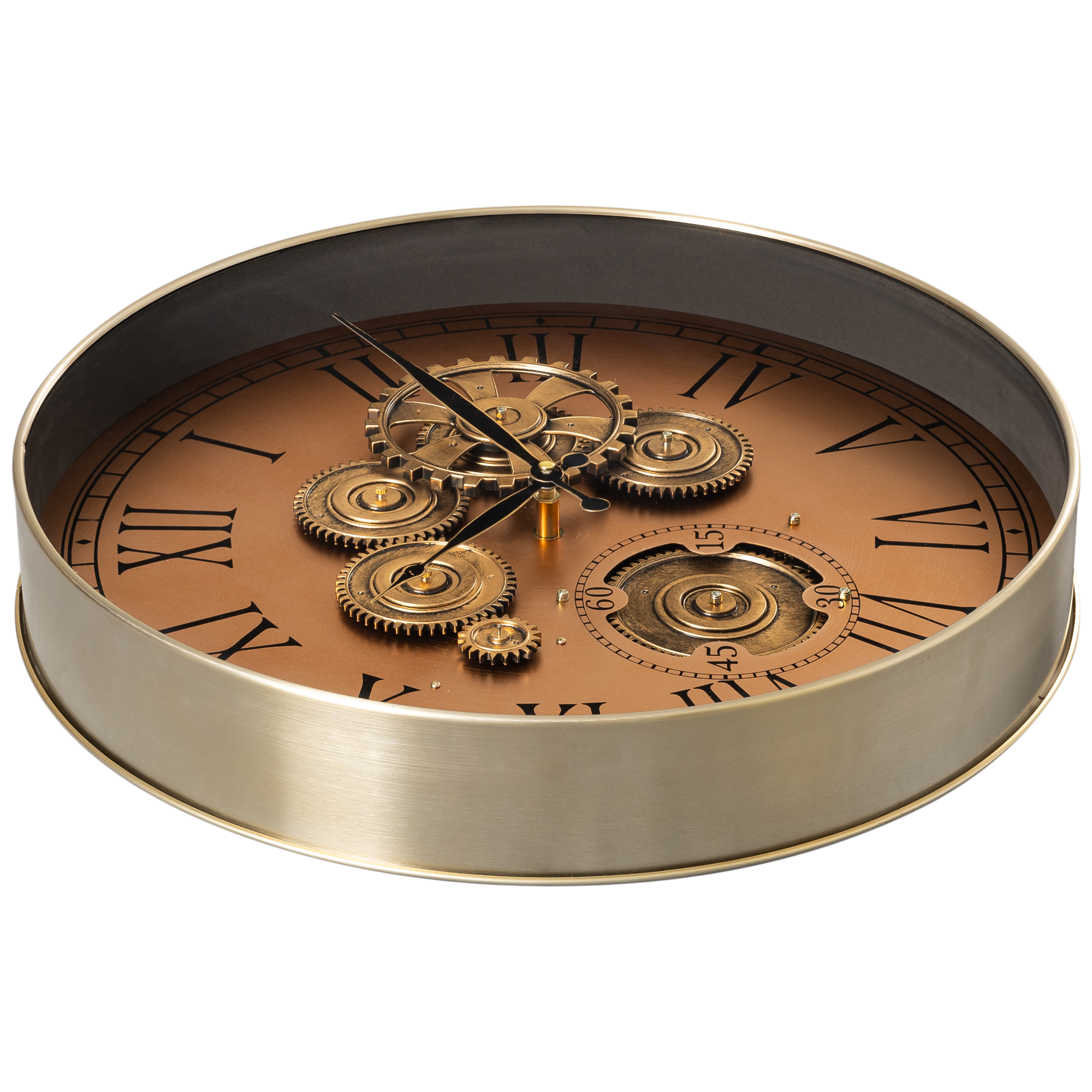 Flux Dial Luxury Designer Wall Clock Online With Moving Gear Mechanism Buy Wall Clock Online (Steel Body)
