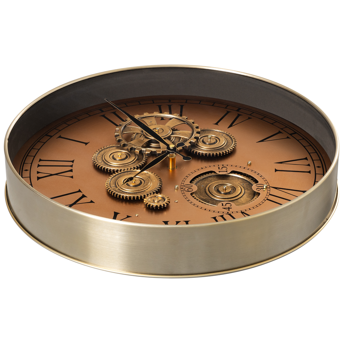 Flux Dial Luxury Designer Wall Clock Online With Moving Gear Mechanism Buy Wall Clock Online (Steel Body)