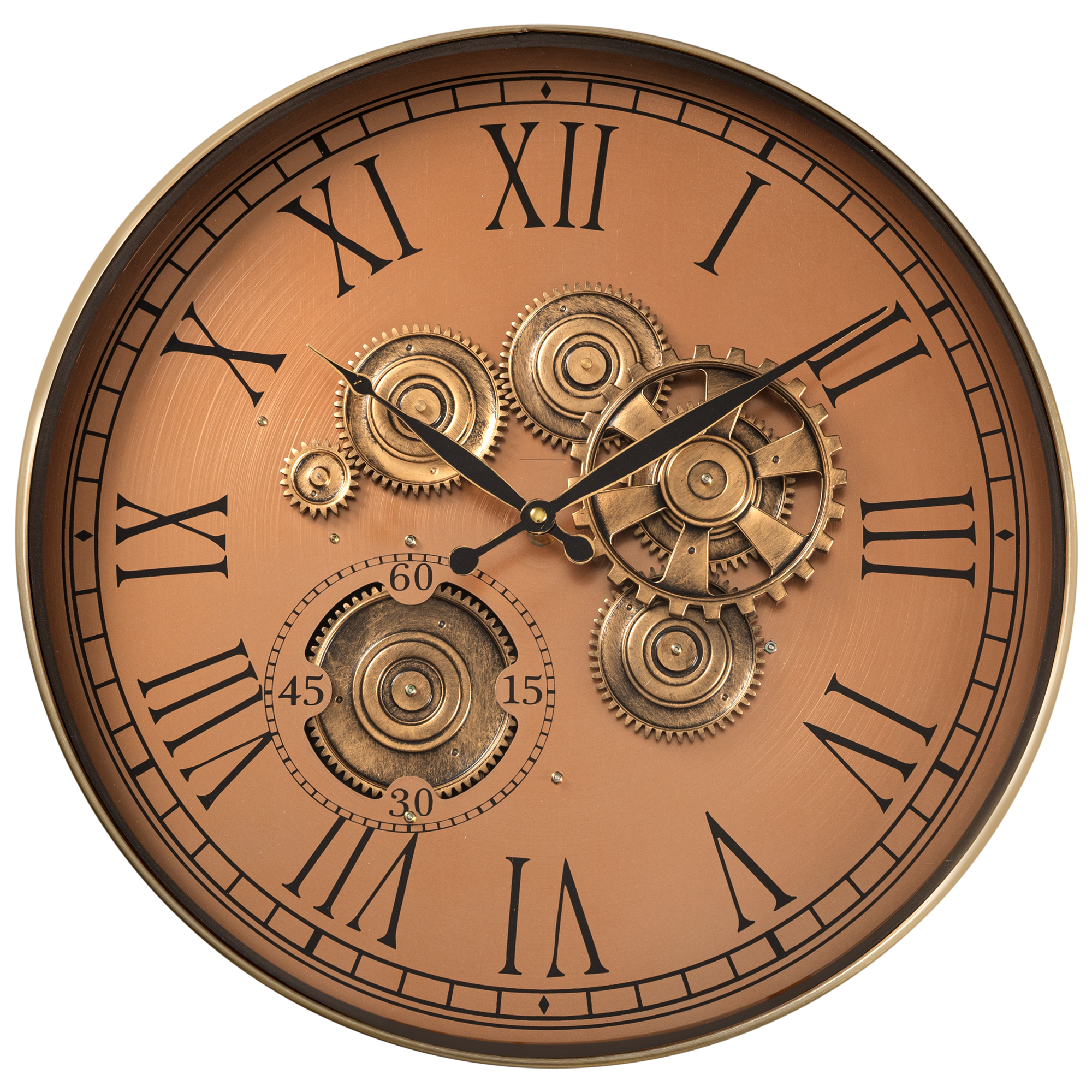 Flux Dial Luxury Designer Wall Clock Online With Moving Gear Mechanism Buy Wall Clock Online (Steel Body)