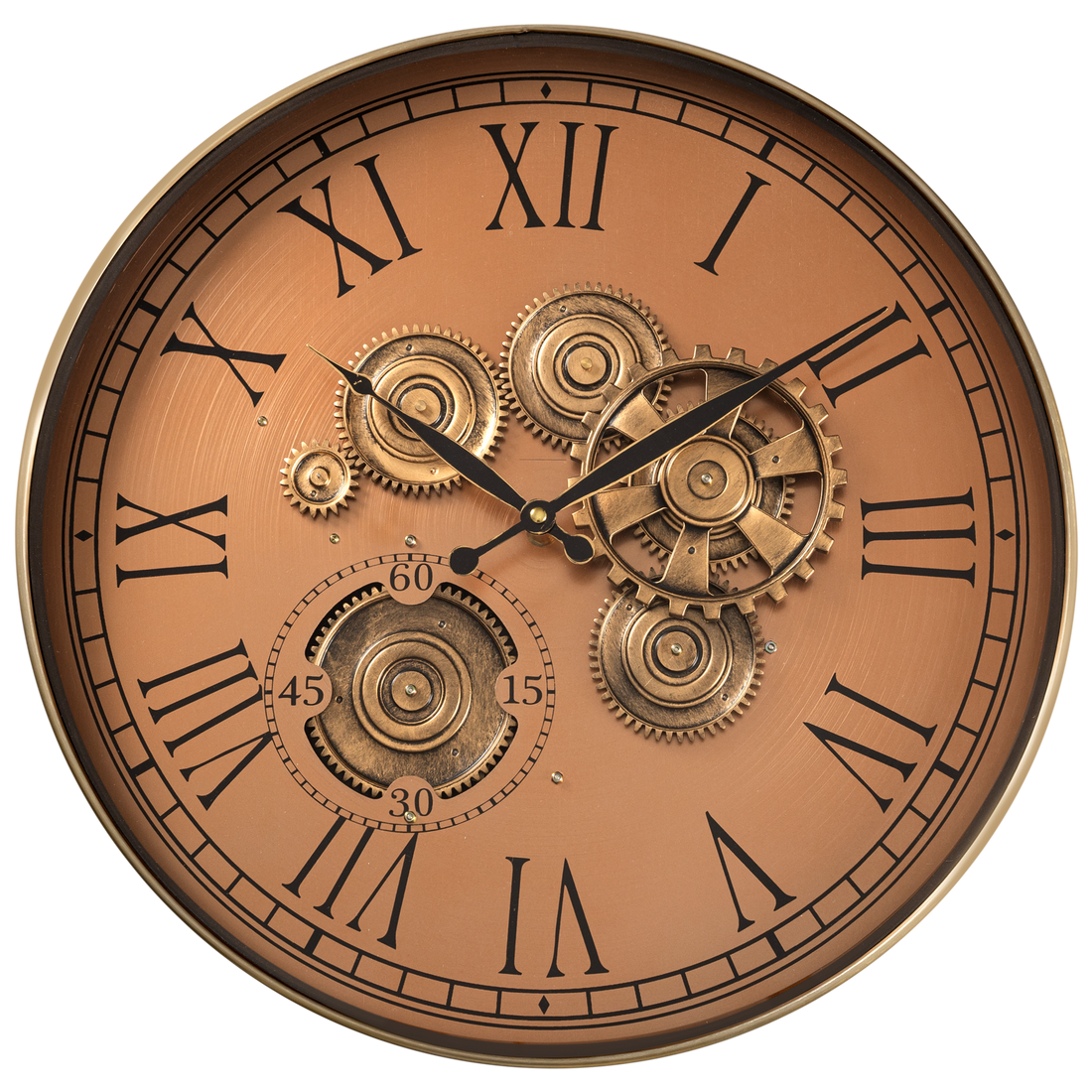 Flux Dial Luxury Designer Wall Clock Online With Moving Gear Mechanism Buy Wall Clock Online (Steel Body)