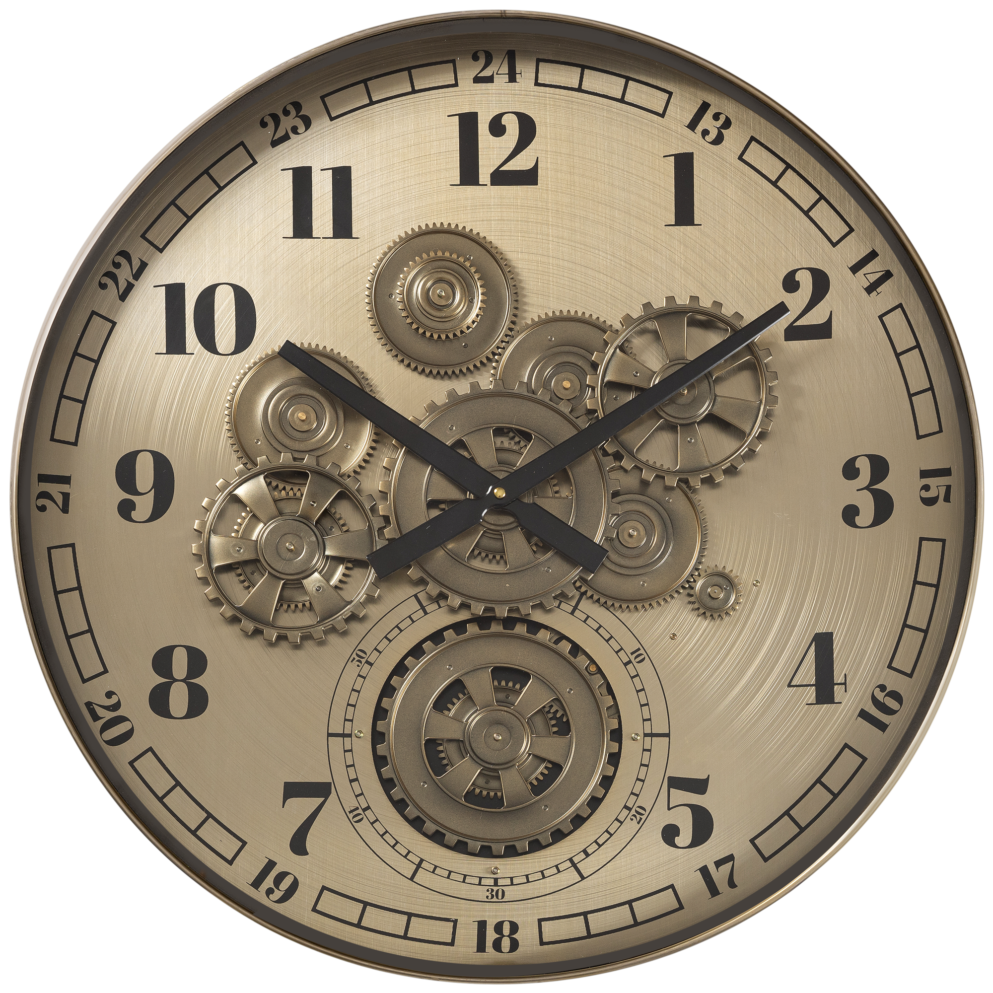 Infinity Dial Luxury Antique Wall Clock For Living Room With Moving Gear Mechanism Buy Wall Clock Online - Big (Steel Body)