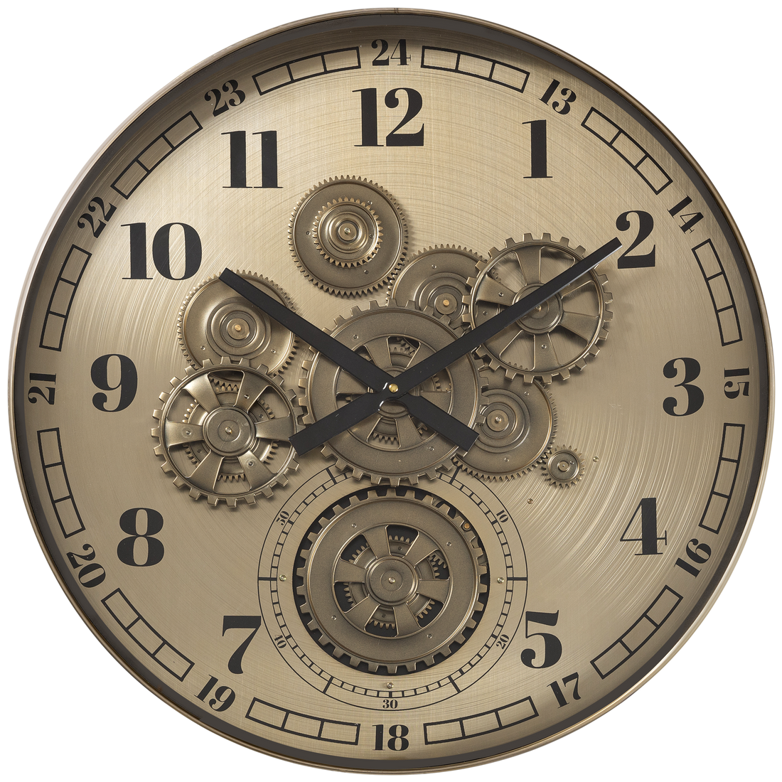 Infinity Dial Luxury Antique Wall Clock For Living Room With Moving Gear Mechanism Buy Wall Clock Online - Big (Steel Body)