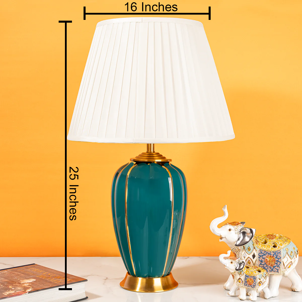 Turquoise Majesty Table Lamps for Study