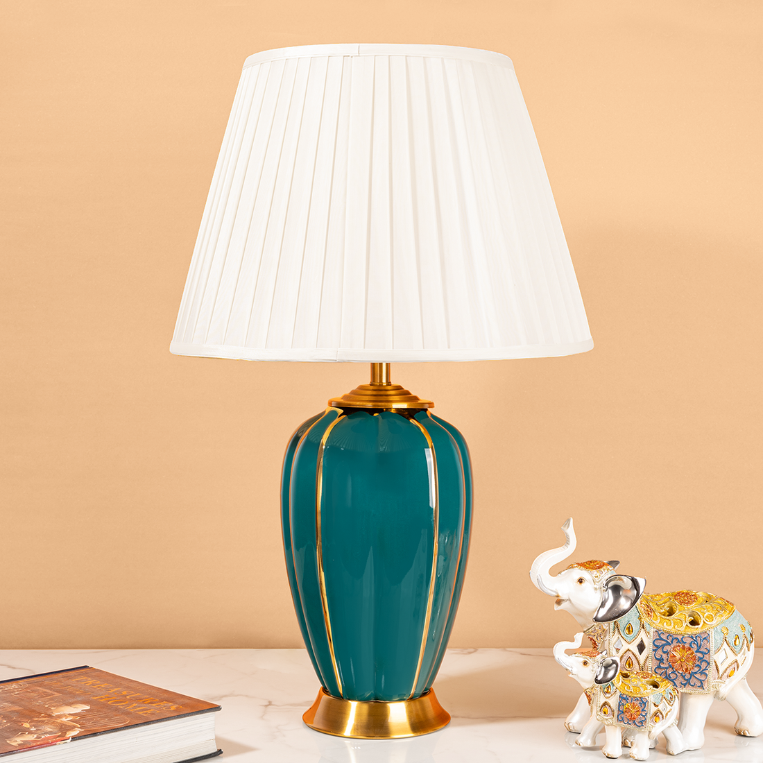 Turquoise Majesty Table Lamps for Study