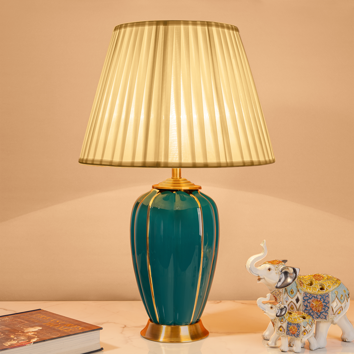 Turquoise Majesty Table Lamps for Study