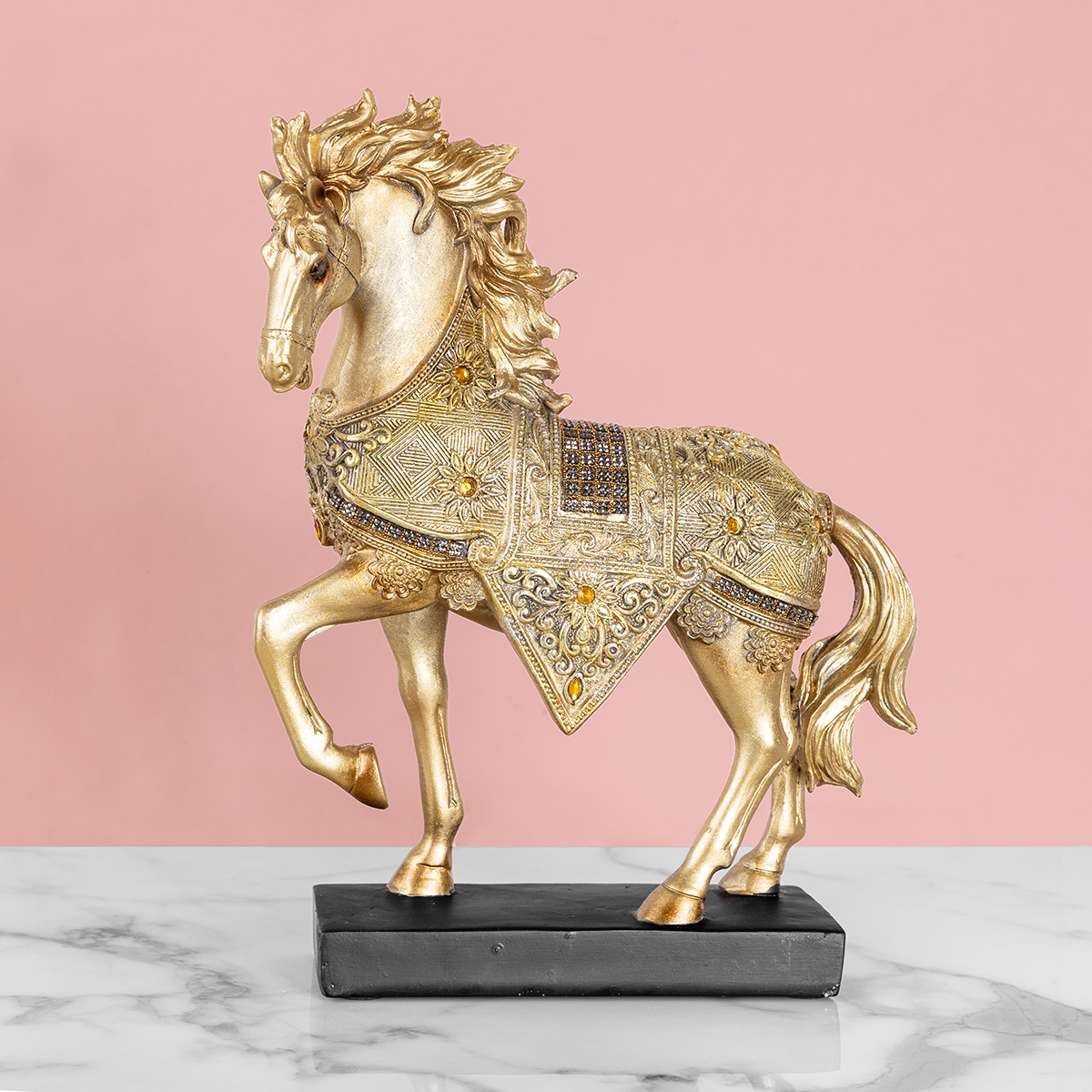 Knight's Horse Table Decoration Showpiece for Home Decor