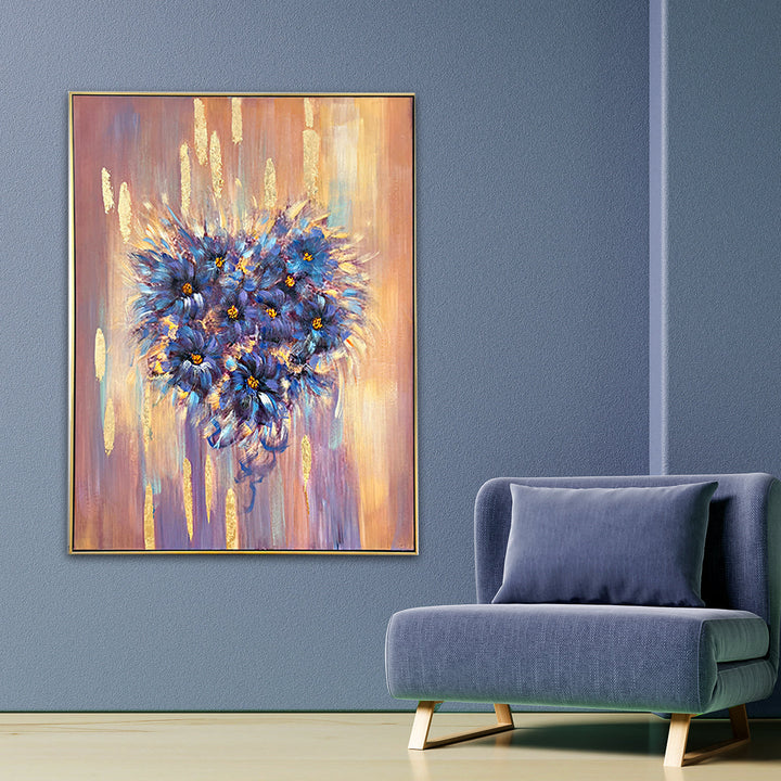 Flower Paradise Nature 100% Wall Decor Paintings for Home & Wall Decoration Items (With Outer Floater Frame) (48 x 36 Inches)