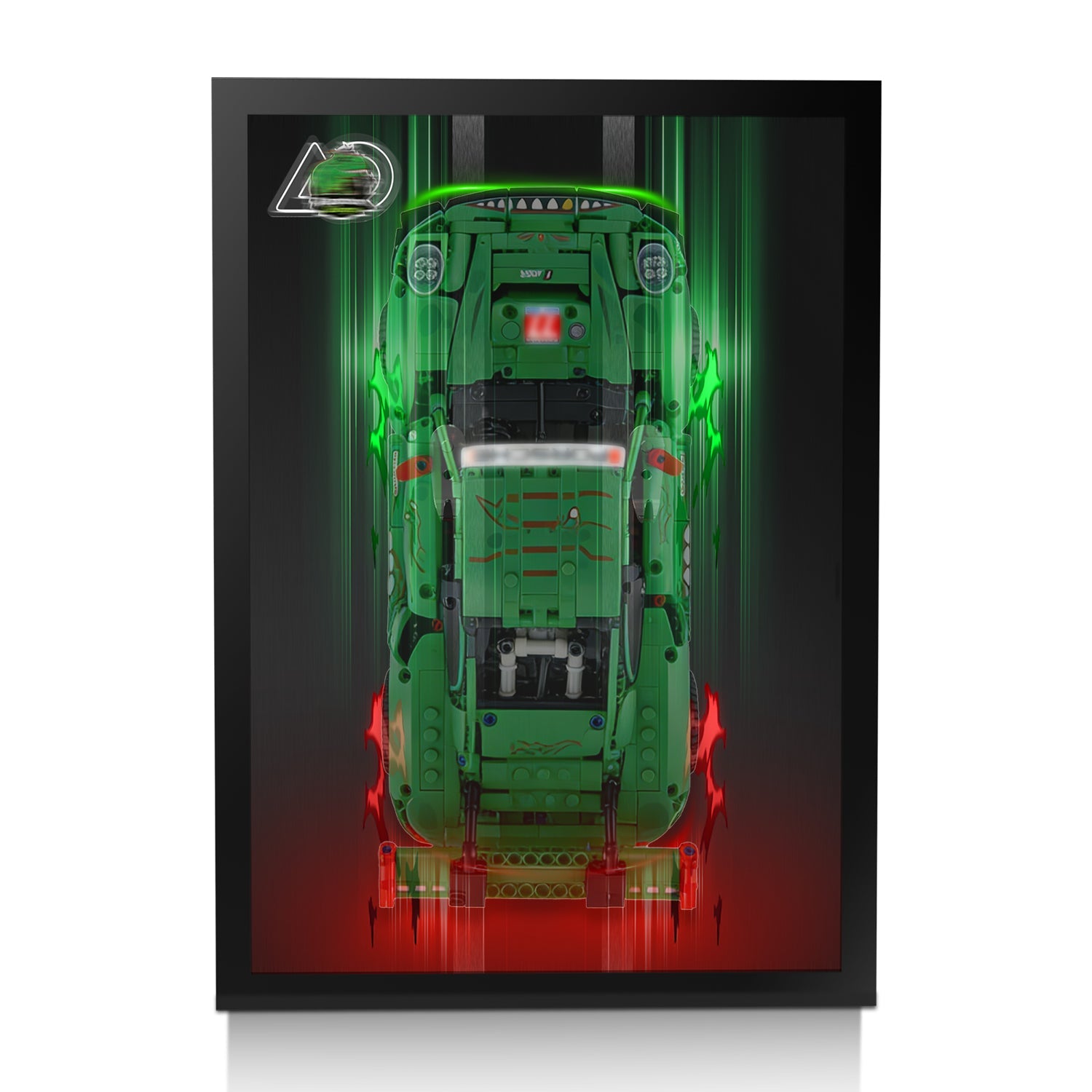 LEGO® Technic™ 42224 Porsche 911 GT3 R REXY AO Racing Car With Display Wall Mount (LEGO® Set Included)