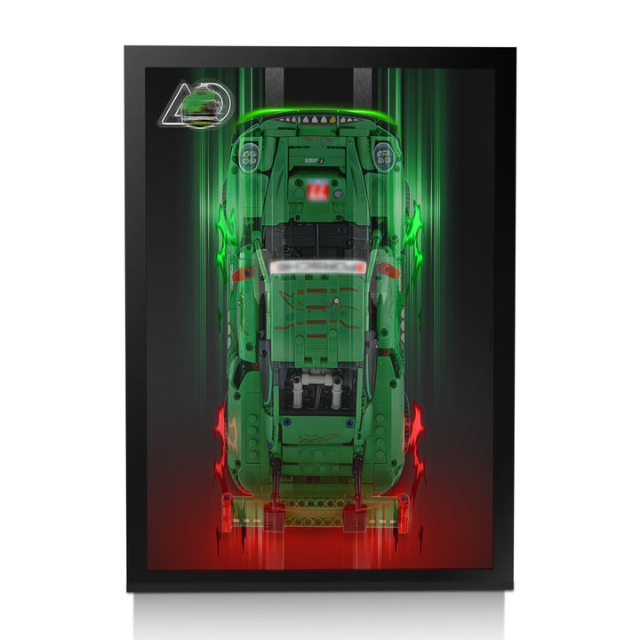 LEGO® Technic™ 42224 Porsche 911 GT3 R REXY AO Racing Car With Display Wall Mount (LEGO® Set Included)