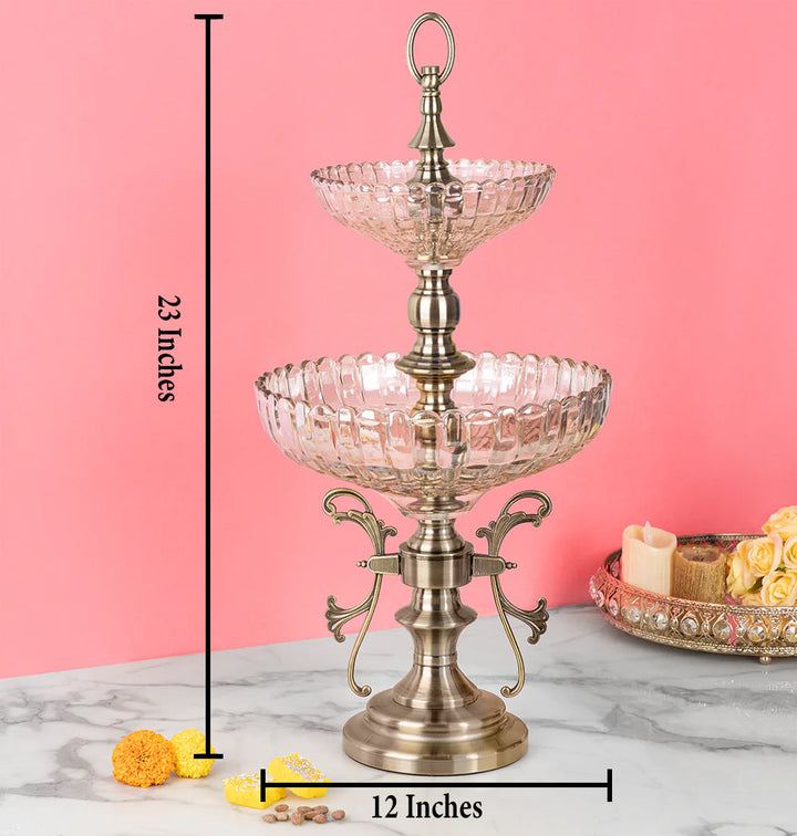 Tranquil Flame  2 Tier Serveware