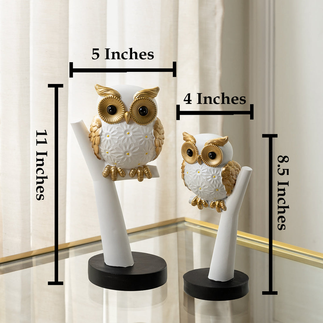 The Wise Owl Table Decoration Showpiece & Home Decoration Items - Pair