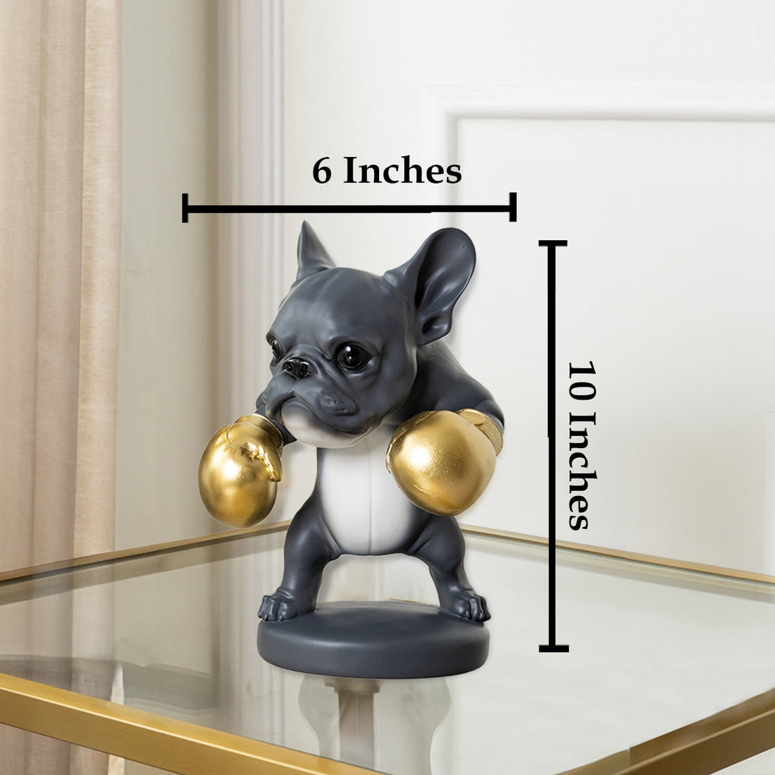 Boxing Pup Champion Table Decoration Showpiece & Home Decoration Items