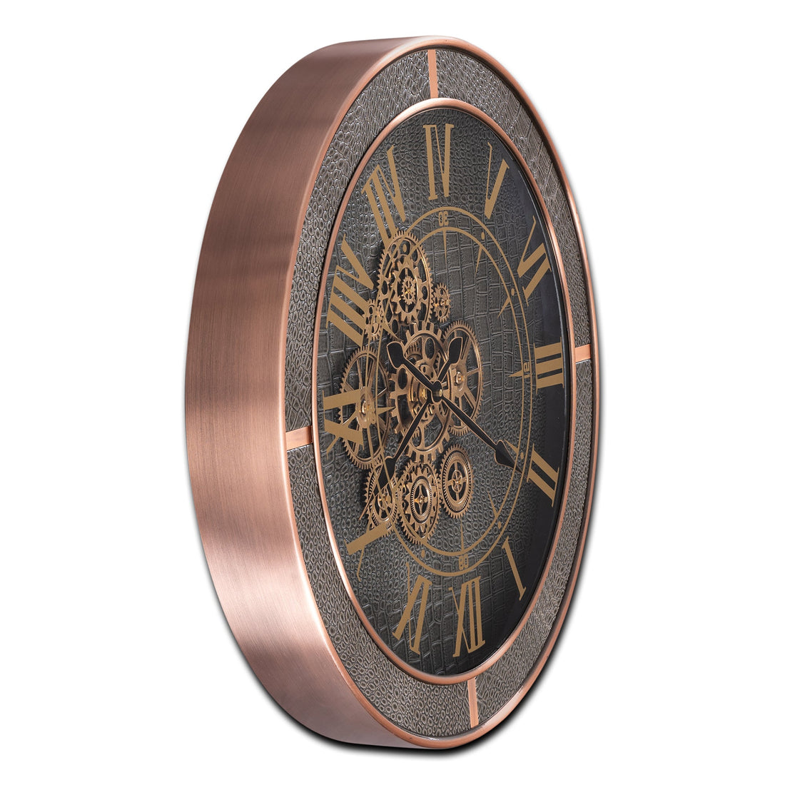 Whispering Wheel Luxury Designer Watches Wall clocks for the Home With Moving Gear Mechanism Buy Wall Clock Online (Steel Body)