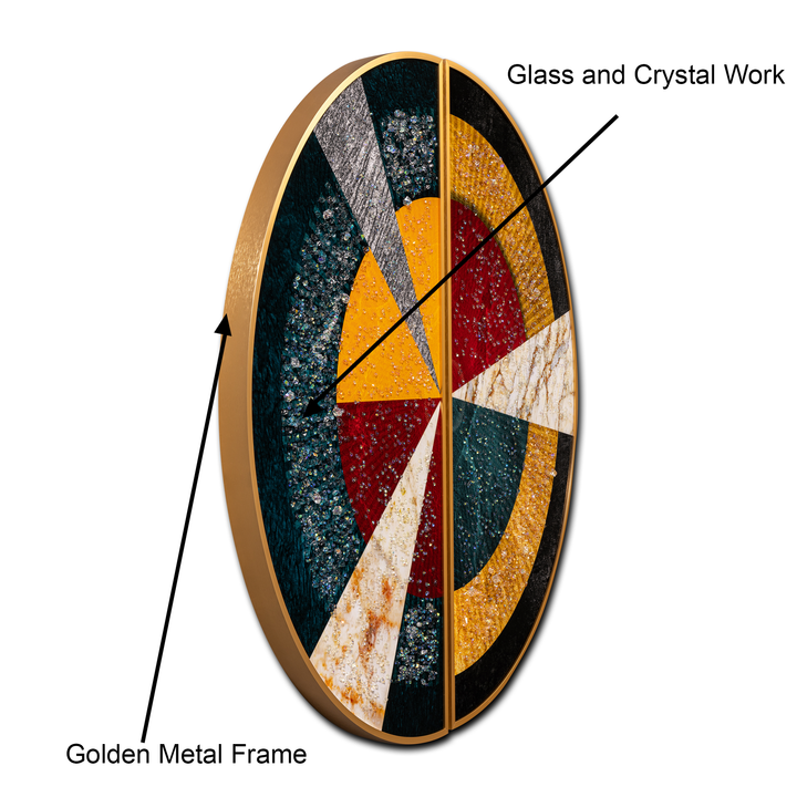 Whirlwind of Colors Crystal Glass Wall Decoration items