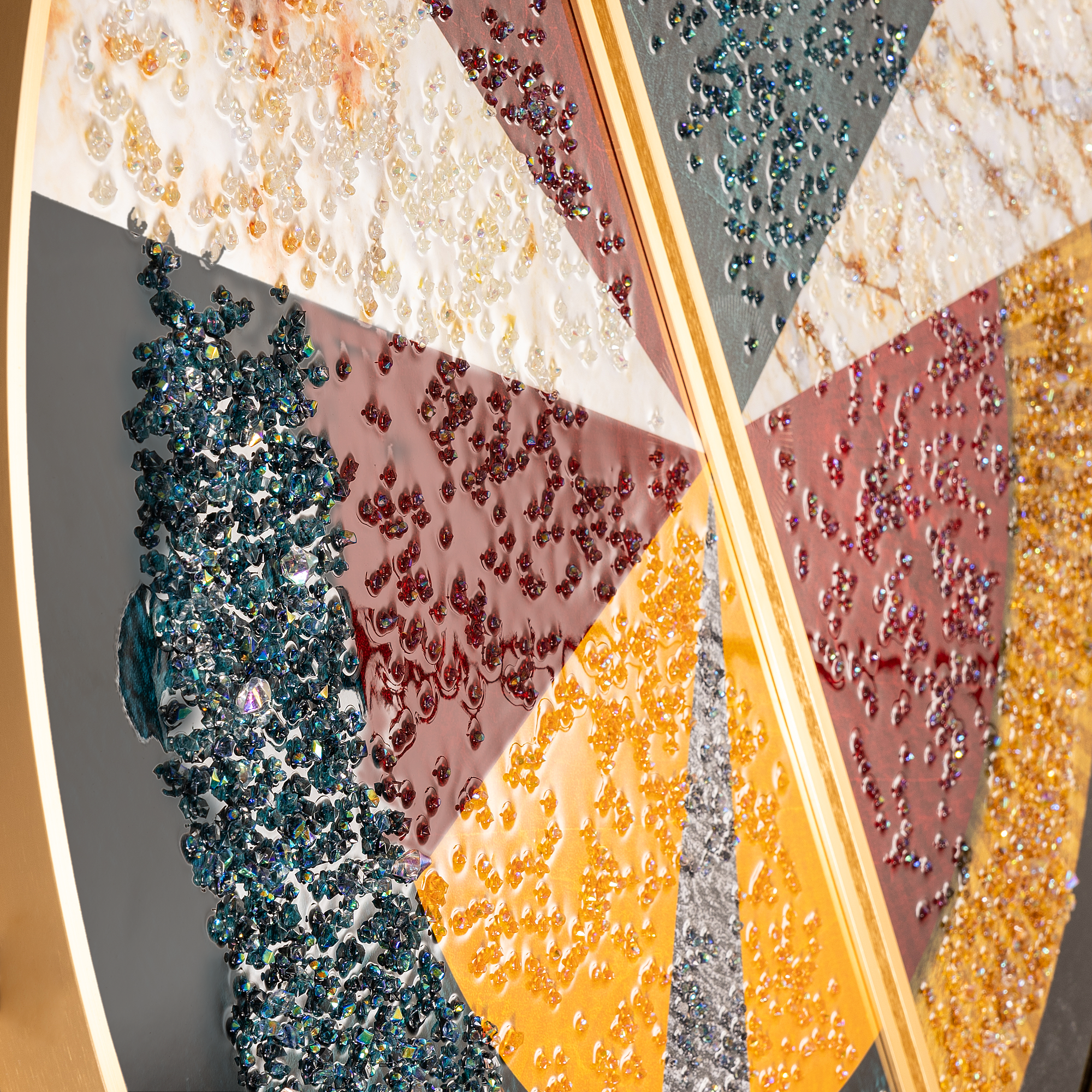 Whirlwind of Colors Crystal Glass Wall Decoration items