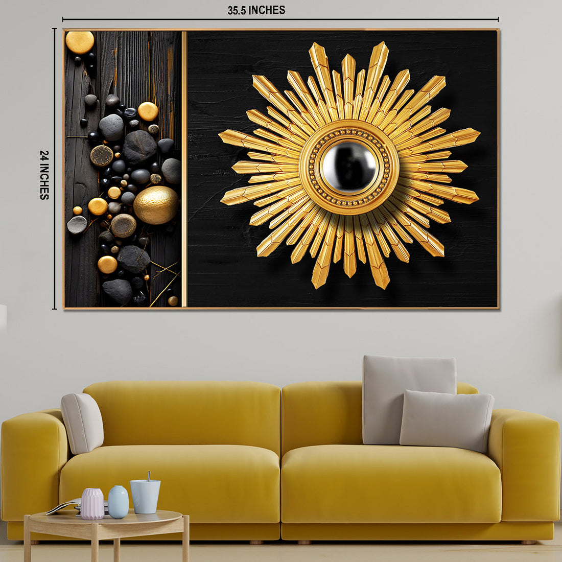 Luminous Sunburst Canvas Wall Paintings
