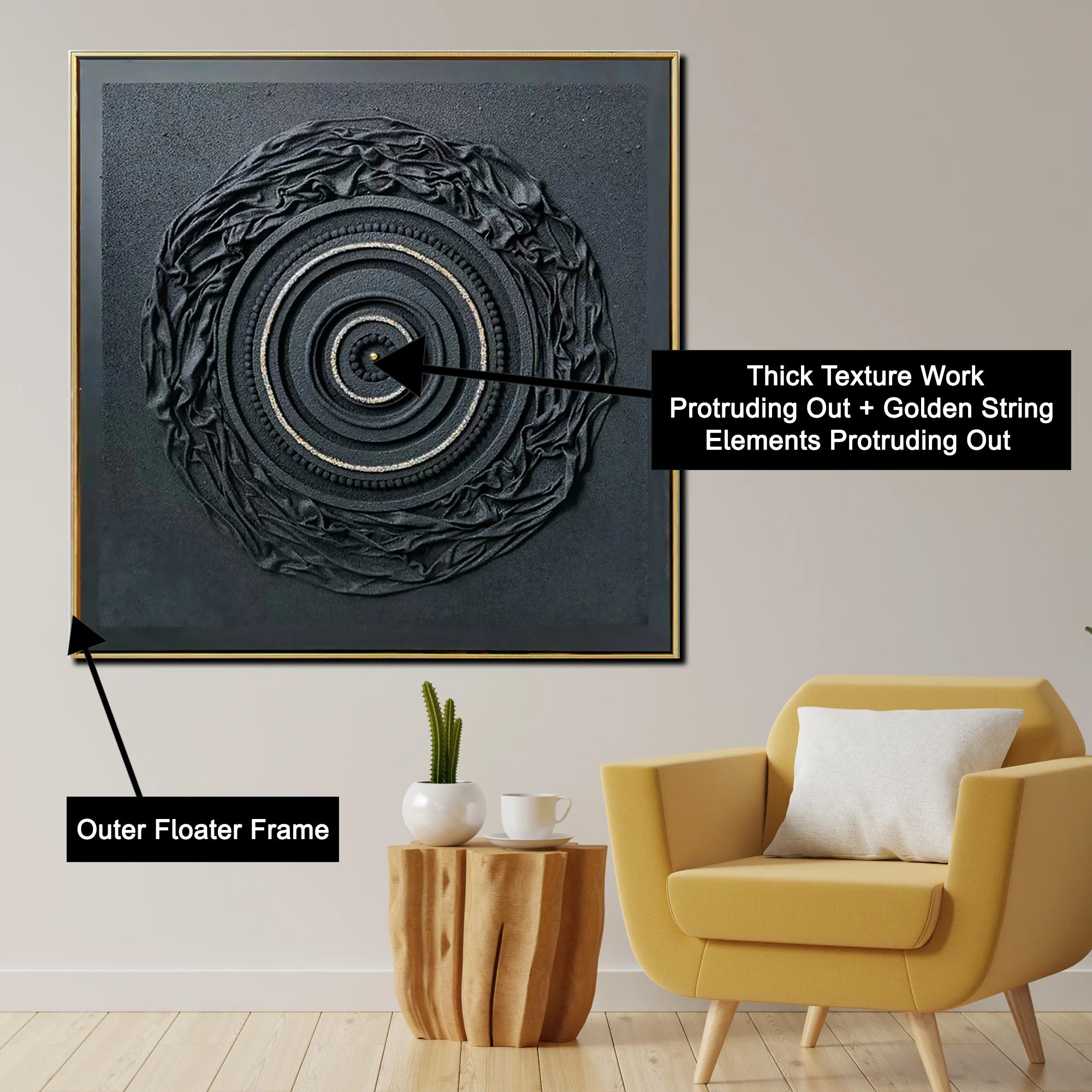 Whispers of Infinity Modern Wall Art (40 x 40 Inches)