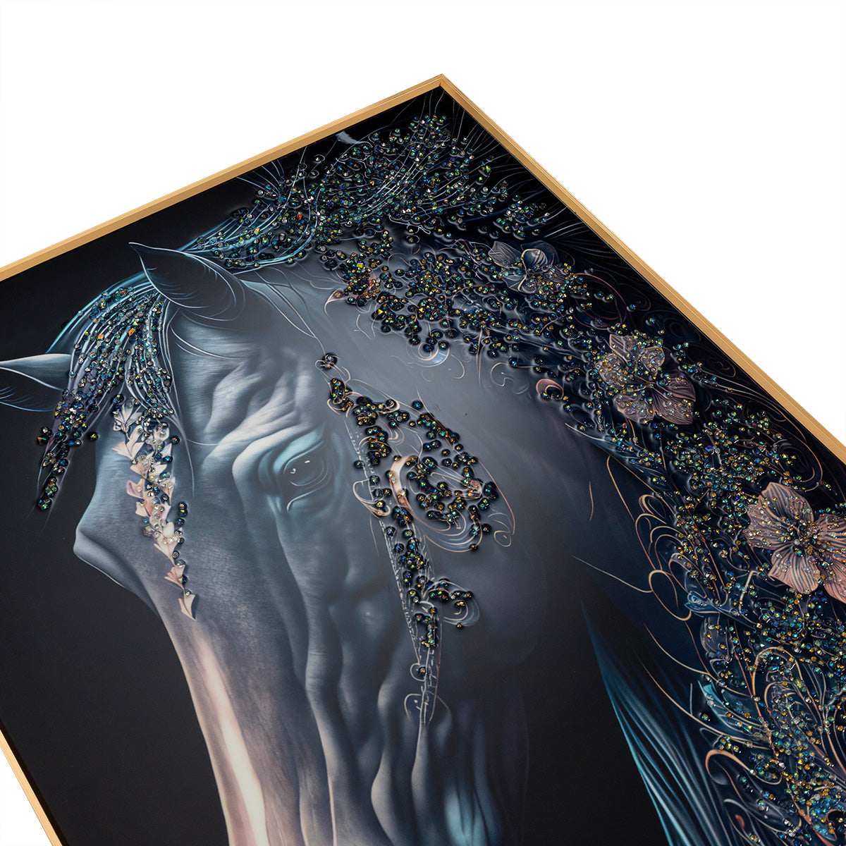Nature's Poetry Crystal Glass Painting modern Art